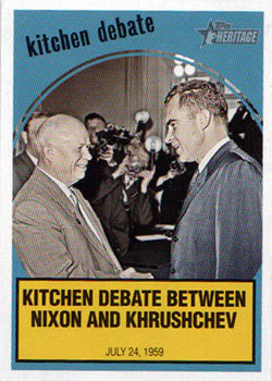 2008 Topps Heritage - News Flashbacks #NF6 Kitchen Debate Between Nixon and Khrushchev Front