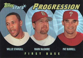 2000 Topps Stars - Progression #P3 Willie Stargell / Mark McGwire / Pat Burrell  Front