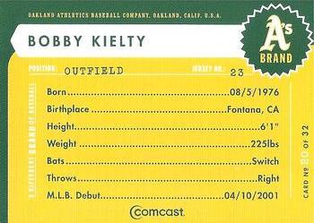 2005 Comcast Oakland Athletics #20 Bobby Kielty Back