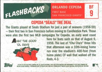 2008 Topps Heritage - Baseball Flashbacks #BF9 Orlando Cepeda Back