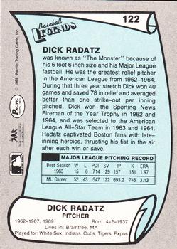 1989 Pacific Legends II #122 Dick Radatz Back