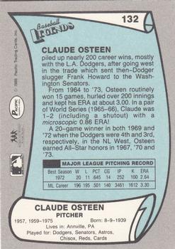 1989 Pacific Legends II #132 Claude Osteen Back