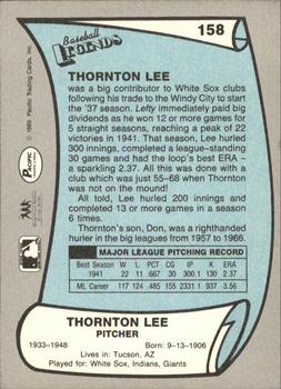 1989 Pacific Legends II #158 Thornton Lee Back