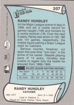 1989 Pacific Legends II #207 Randy Hundley Back