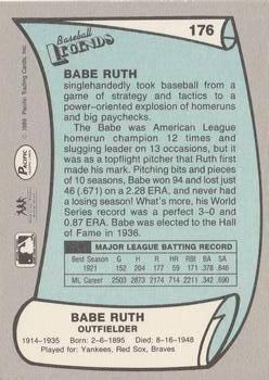 1989 Pacific Legends II #176 Babe Ruth Back