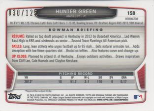 2013 Bowman Chrome Mini - Refractors #158 Hunter Green Back