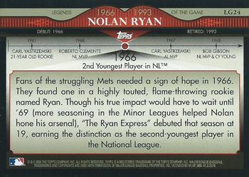 2009 Topps - Legends of the Game #LG24 Nolan Ryan Back
