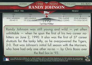 2009 Topps - Legends of the Game #LG-RJO Randy Johnson Back