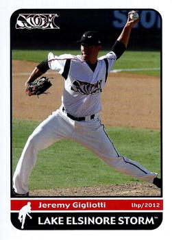 2012 Grandstand Lake Elsinore Storm #NNO Jeremy Gigliotti Front