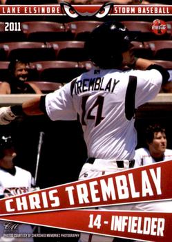 2011 Grandstand Lake Elsinore Storm #NNO Chris Tremblay Front