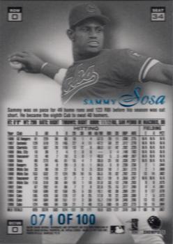1997 Flair Showcase - Legacy Collection Row 0 (Showcase) #34 Sammy Sosa Back