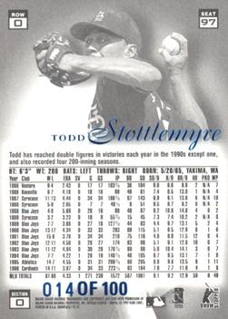 1997 Flair Showcase - Legacy Collection Row 0 (Showcase) #97 Todd Stottlemyre Back