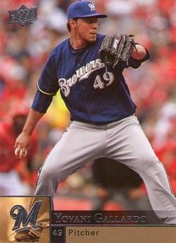 2009 Upper Deck #213 Yovani Gallardo Front