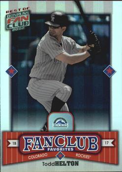 2002 Donruss Best of Fan Club #283 Todd Helton Front