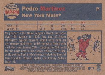 2006 Topps Heritage - New Age Performers #NAP-PM Pedro Martinez Back