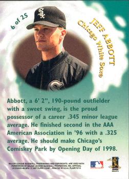 1997 Flair Showcase - Wave of the Future #6 Jeff Abbott Back