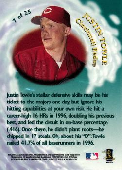 1997 Flair Showcase - Wave of the Future #7 Justin Towle Back