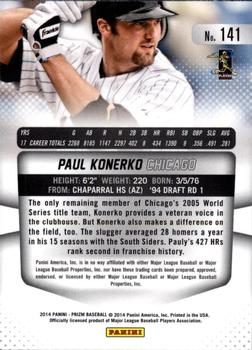2014 Panini Prizm #141 Paul Konerko Back