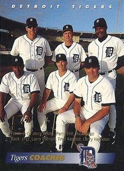 1997 Hebrew National Detroit Tigers #28 Rick Adair / Larry Herndon / Perry Hill / Fred Kendall Front