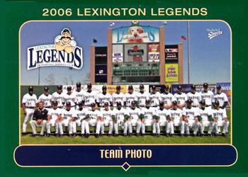 2006 MultiAd Lexington Legends #1 Team Photo / Checklist Front