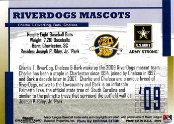 2009 Grandstand Charleston RiverDogs #NNO Charlie T. RiverDog / Bark / Chelsea Back