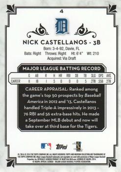 2014 Topps Museum Collection - Copper #4 Nick Castellanos Back