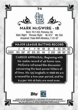 2014 Topps Museum Collection - Copper #74 Mark McGwire Back