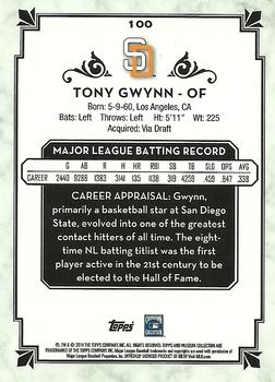 2014 Topps Museum Collection - Blue #100 Tony Gwynn Back