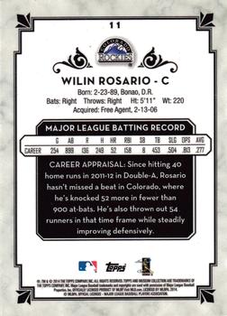 2014 Topps Museum Collection - Blue #11 Wilin Rosario Back