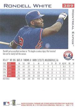 1997 Fleer #389 Rondell White Back