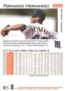 1997 Fleer #633 Fernando Hernandez Back