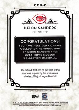 2014 Topps Museum Collection - Canvas Collection #CCR-2 Deion Sanders Back