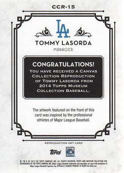 2014 Topps Museum Collection - Canvas Collection #CCR-15 Tommy Lasorda Back