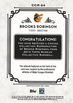 2014 Topps Museum Collection - Canvas Collection #CCR-24 Brooks Robinson Back