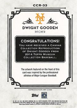 2014 Topps Museum Collection - Canvas Collection #CCR-33 Dwight Gooden Back