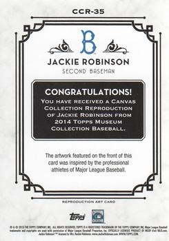 2014 Topps Museum Collection - Canvas Collection #CCR-35 Jackie Robinson Back
