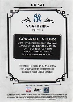 2014 Topps Museum Collection - Canvas Collection #CCR-41 Yogi Berra Back