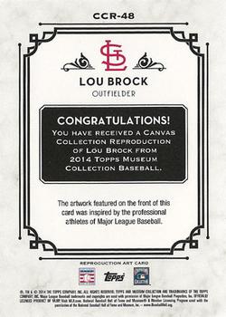 2014 Topps Museum Collection - Canvas Collection #CCR-48 Lou Brock Back