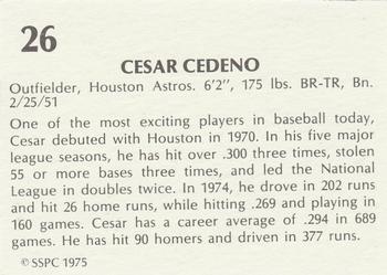 1975 SSPC 42 #26 Cesar Cedeno Back