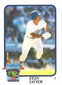 1992 Los Angeles Dodgers Police #NNO Stan Javier Front