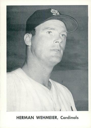 1957 Jay Publishing St. Louis Cardinals 5x7 #NNO Herman Wehmeier Front