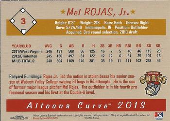 2013 Grandstand Altoona Curve #NNO Mel Rojas, Jr. Back