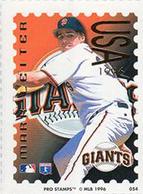 1996 Pro Stamps #054 Mark Leiter Front