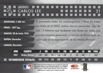 2003 Donruss Estrellas #21 Carlos Lee Back