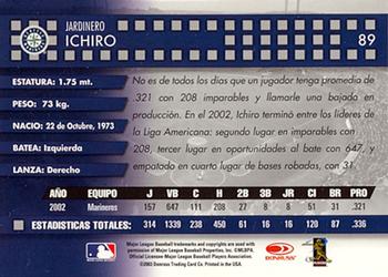 2003 Donruss Estrellas #89 Ichiro Back