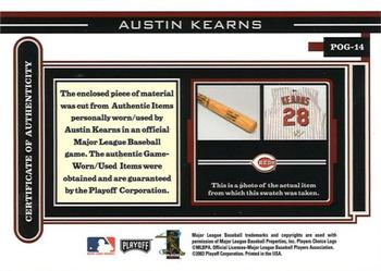 2003 Playoff Piece of the Game #POG-14 Austin Kearns Back