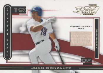 2003 Playoff Piece of the Game #POG-51 Juan Gonzalez Front