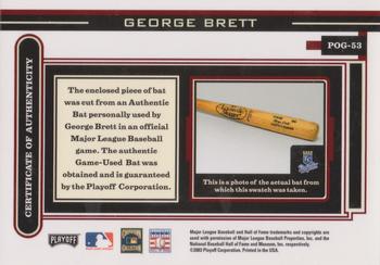 2003 Playoff Piece of the Game #POG-53 George Brett Back