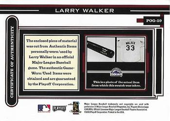 2003 Playoff Piece of the Game #POG-59 Larry Walker Back