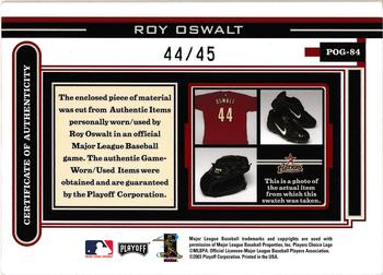 2003 Playoff Piece of the Game #POG-84 Roy Oswalt Back